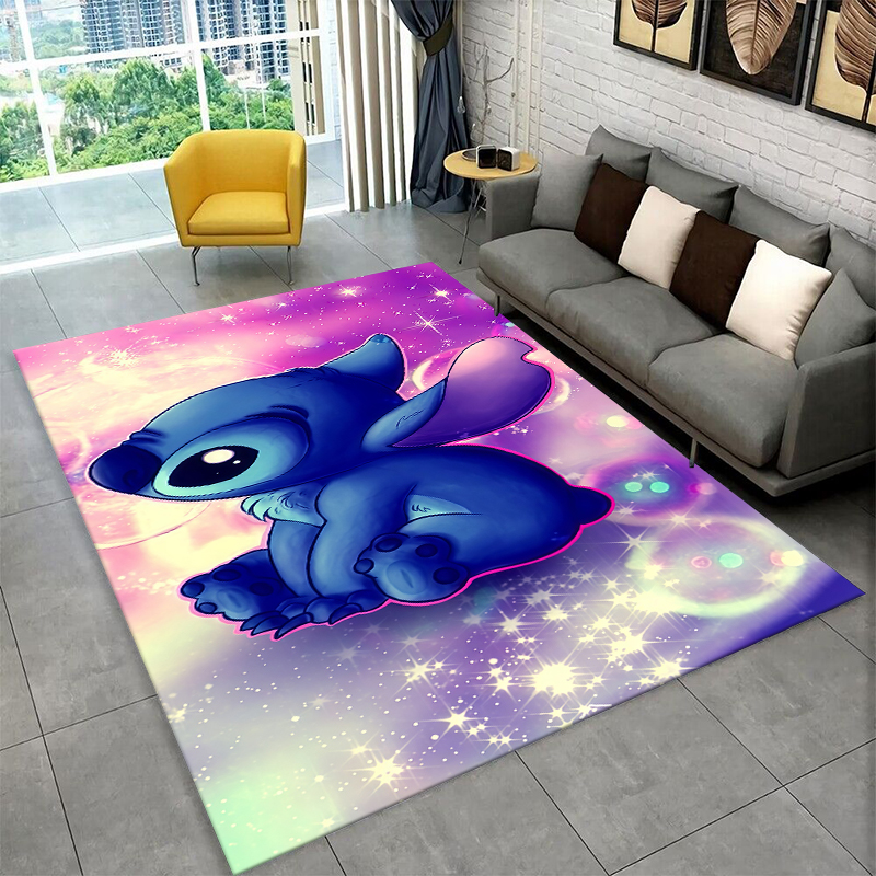 Kids Outdoor Area - Cute S-Stitch Cartoon Non-Slip Area Rug