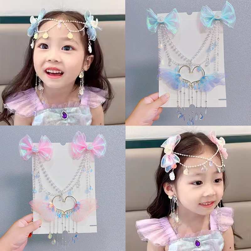 Kids Outdoor Activity Set - Sweet Tassel Hairclip Ear Hooks Set