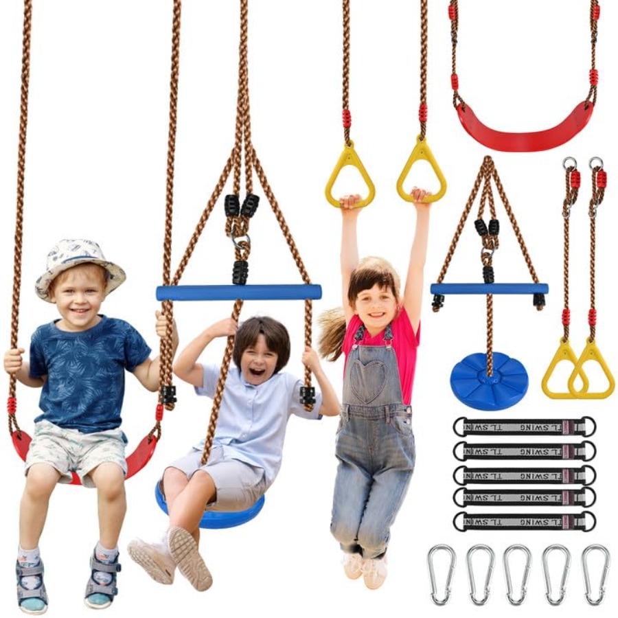 Kids Outdoor Monkey Bar Set - Backyard outdoor swing set for kids: