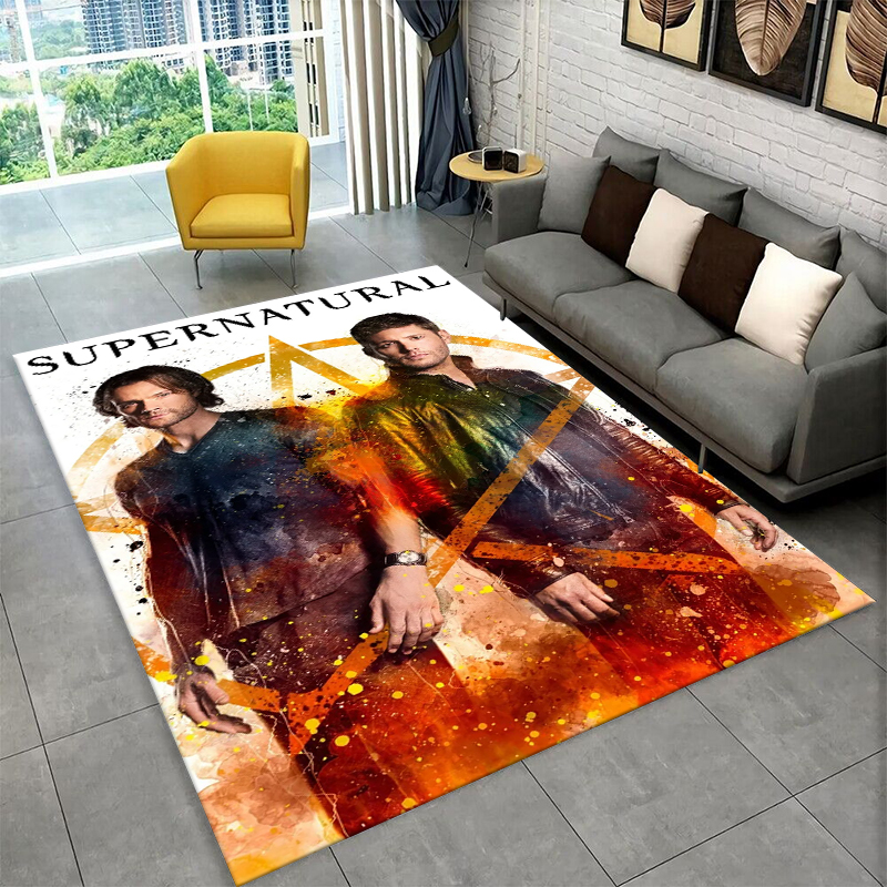 Kids Outdoor Area - SPN Supernatural Dean Sam TV Carpet