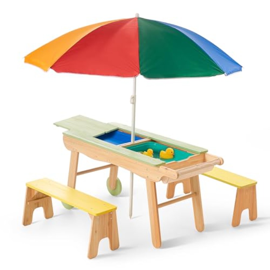 Indoor outdoor 3-in-1 kids pic - Kids Outdoor Sensory Table recensie en prijs