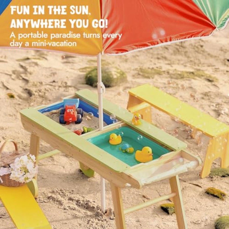 Indoor outdoor 3-in-1 kids pic - Kids Outdoor Sensory Table recensie en prijs