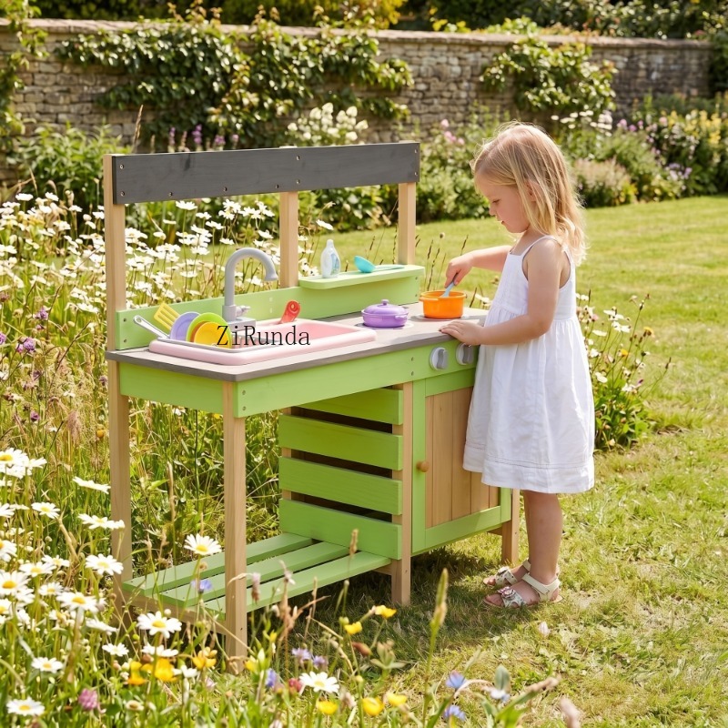 Kids Play Kitchen, Wood Mud Ki - Kids Outdoor Kitchen Set recensie en prijs