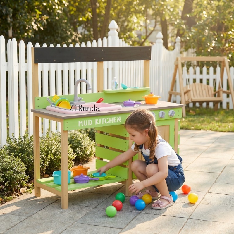 Kids Play Kitchen, Wood Mud Ki - Kids Outdoor Kitchen Set recensie en prijs