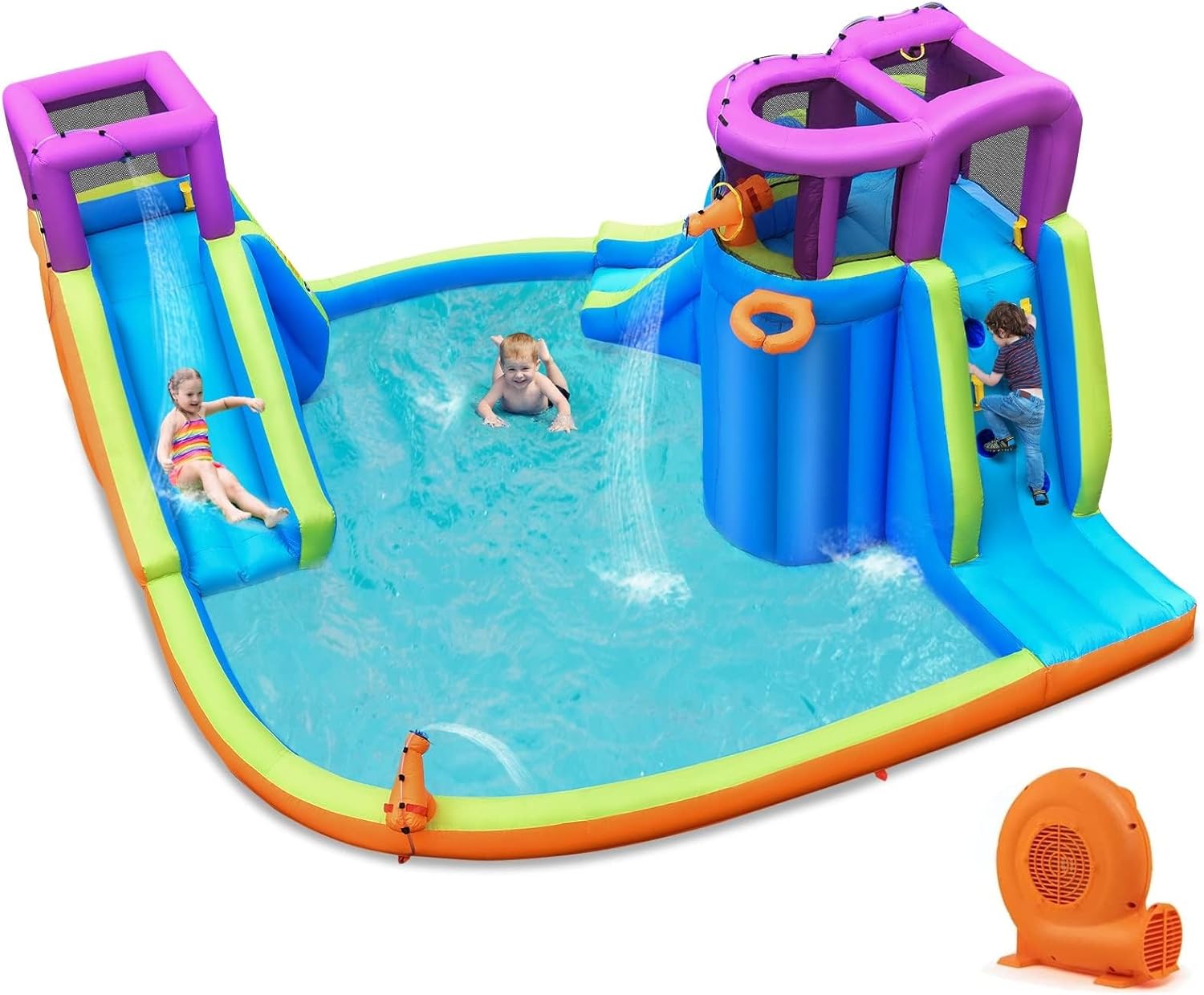 Inflatable Water Slide Park 75 - Kids Outdoor Water Park recensie en prijs