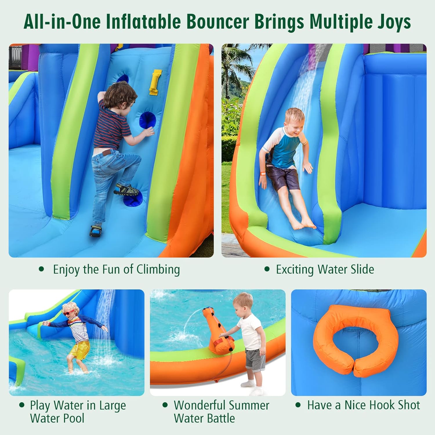 Inflatable Water Slide Park 75 - Kids Outdoor Water Park recensie en prijs