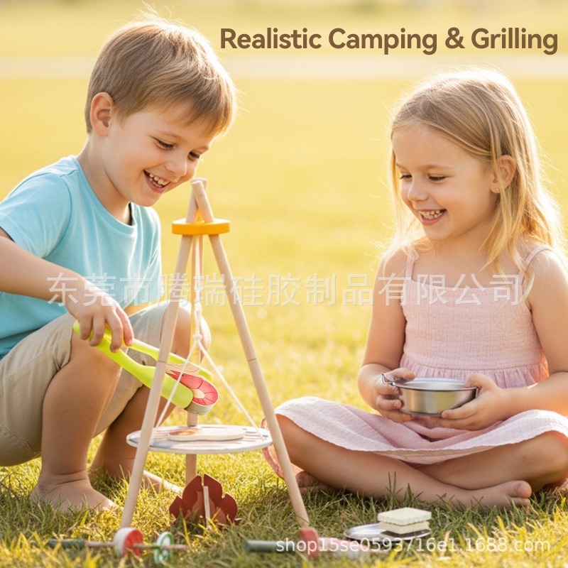 Wooden Outdoor Campfire BBQ Gr - Kids Outdoor Kitchen Set recensie en prijs