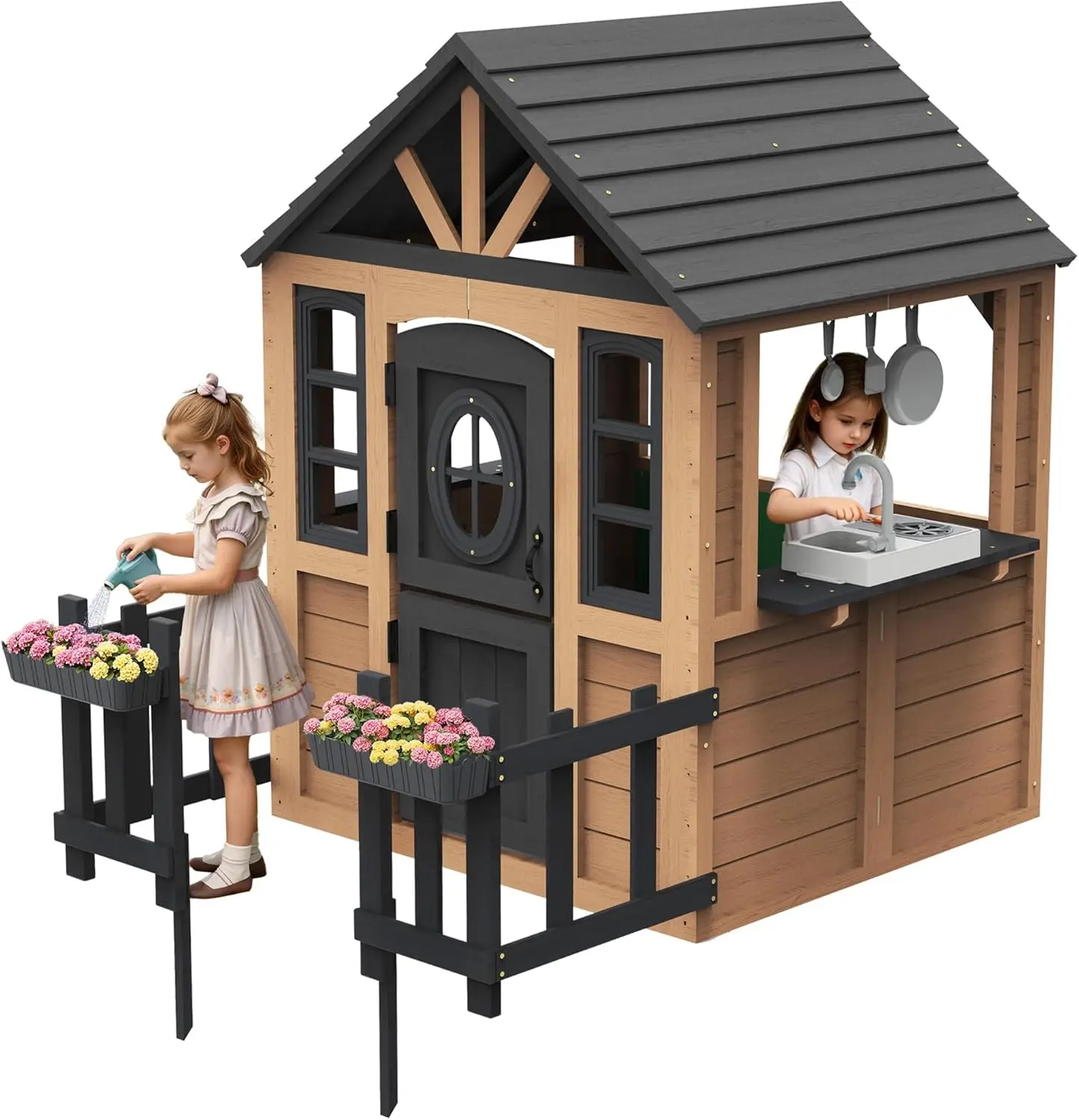 Albott Kids Outdoor Wooden Pla - Kids Outdoor Kitchen Set recensie en prijs