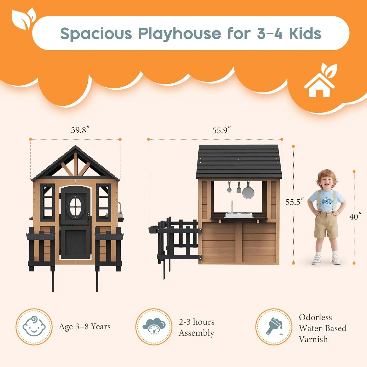 Albott Kids Outdoor Wooden Pla - Kids Outdoor Kitchen Set recensie en prijs