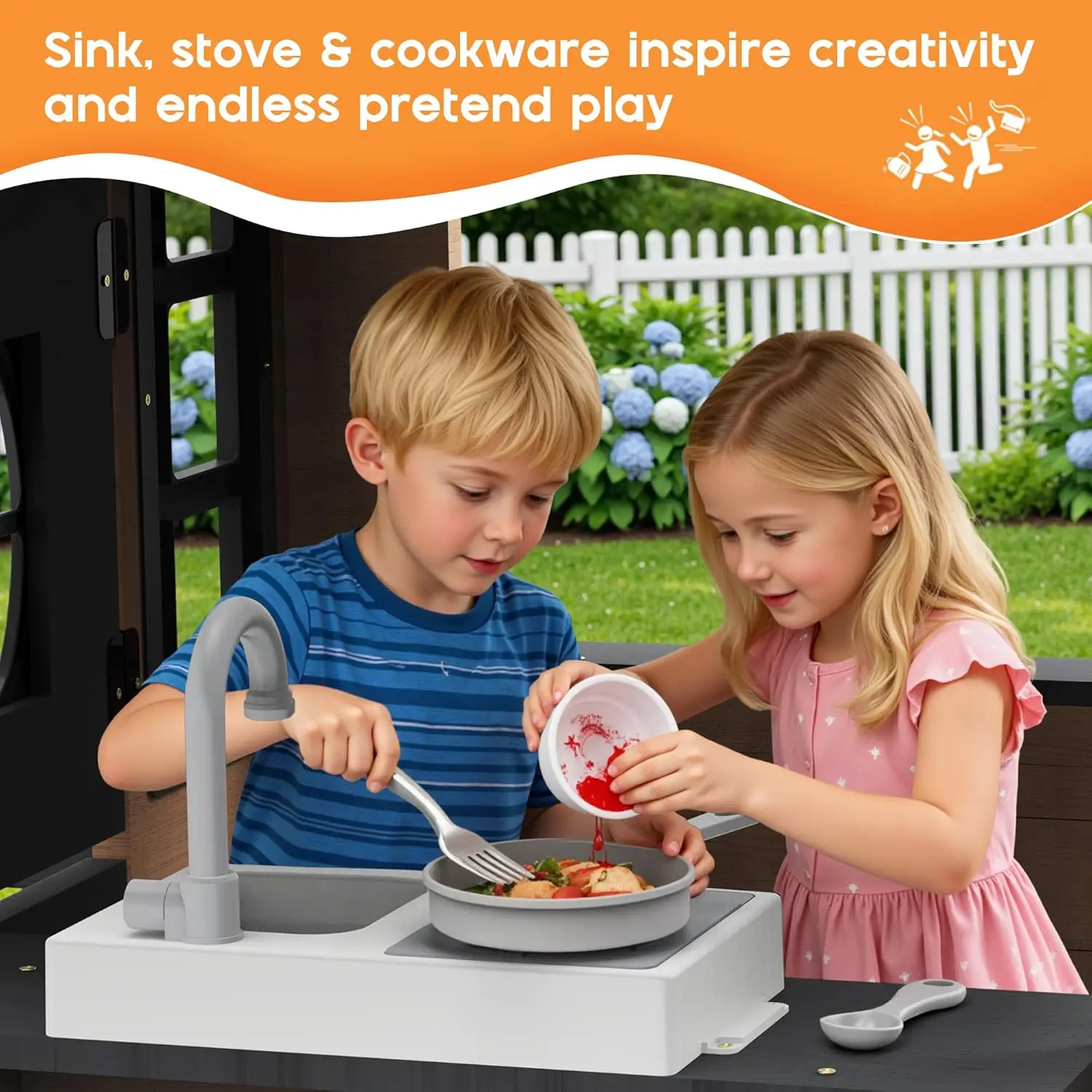 Albott Kids Outdoor Wooden Pla - Kids Outdoor Kitchen Set recensie en prijs