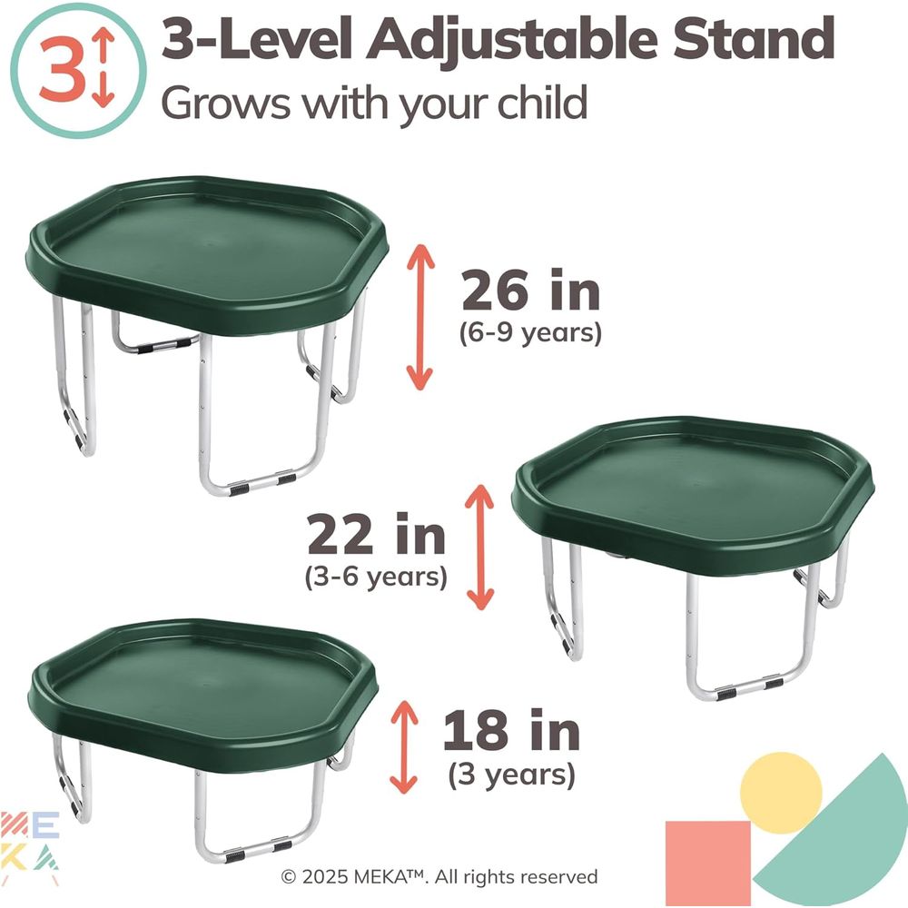 Small 28x28 Green Sensory Tray - Kids Outdoor Sensory Table recensie en prijs