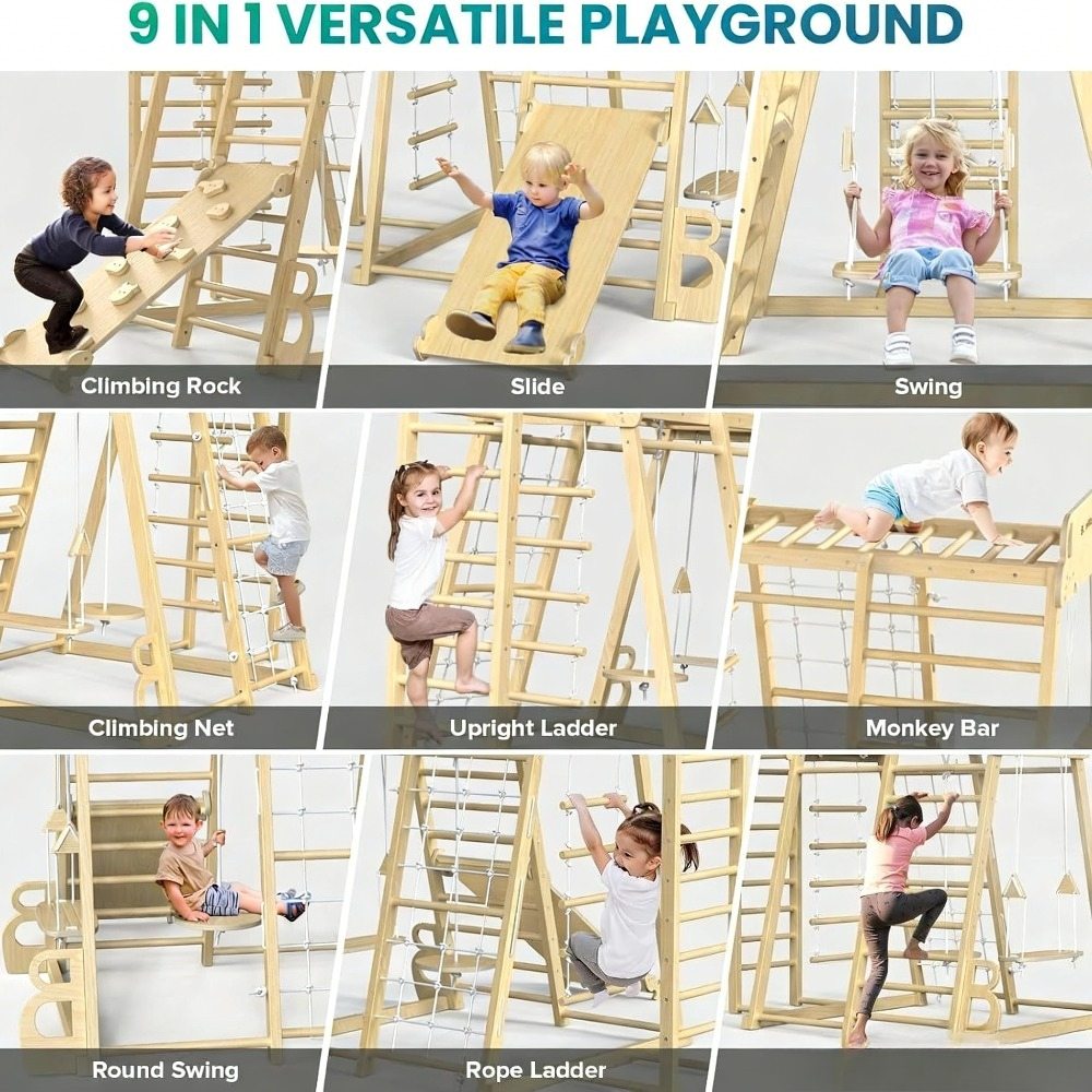 Indoor Jungle Gym 9-in-1 Playg - Kids Outdoor Gym recensie en prijs