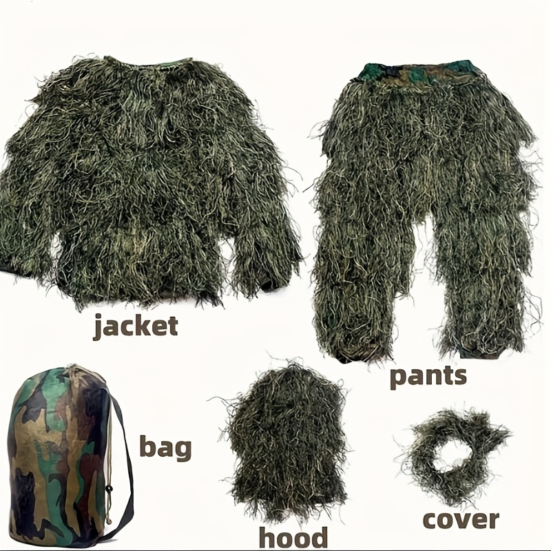 5-in-1 Camouflage Ghillie Suit - Kids Outdoor Clothing recensie en prijs