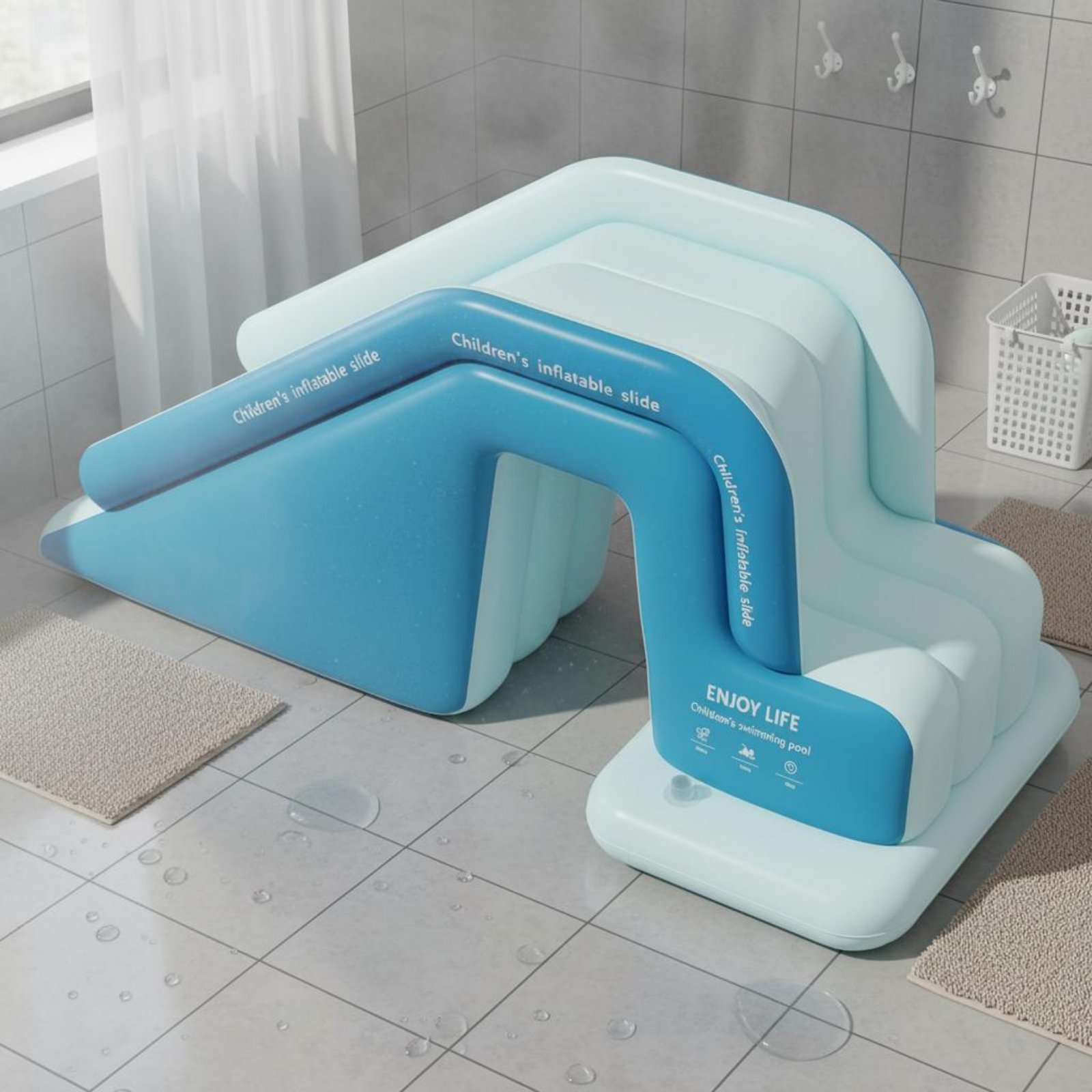 Inflatable Pool Slide Foldable - Kids Outdoor Water Park recensie en prijs