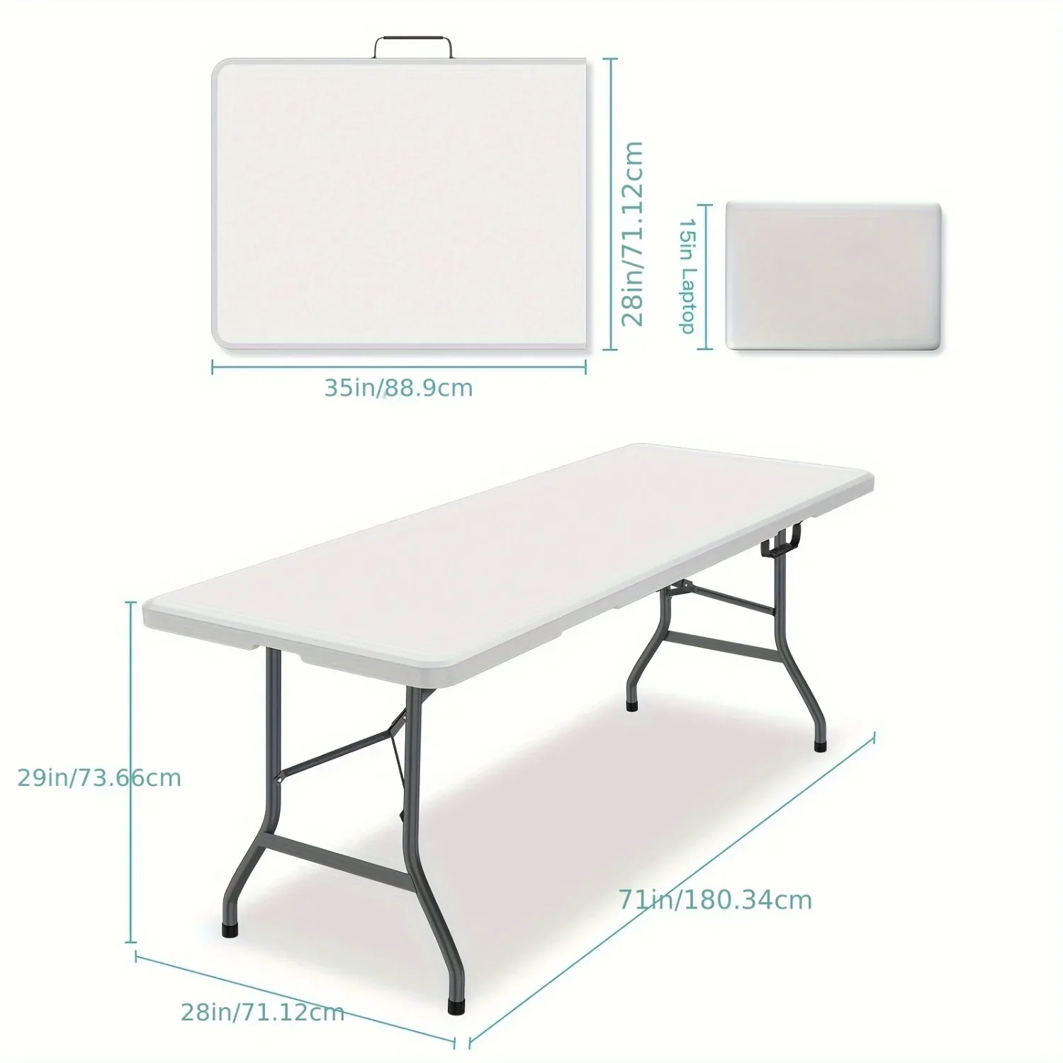 6FT Spacious Plastic Folding T - Kids Outdoor Dining Table recensie en prijs