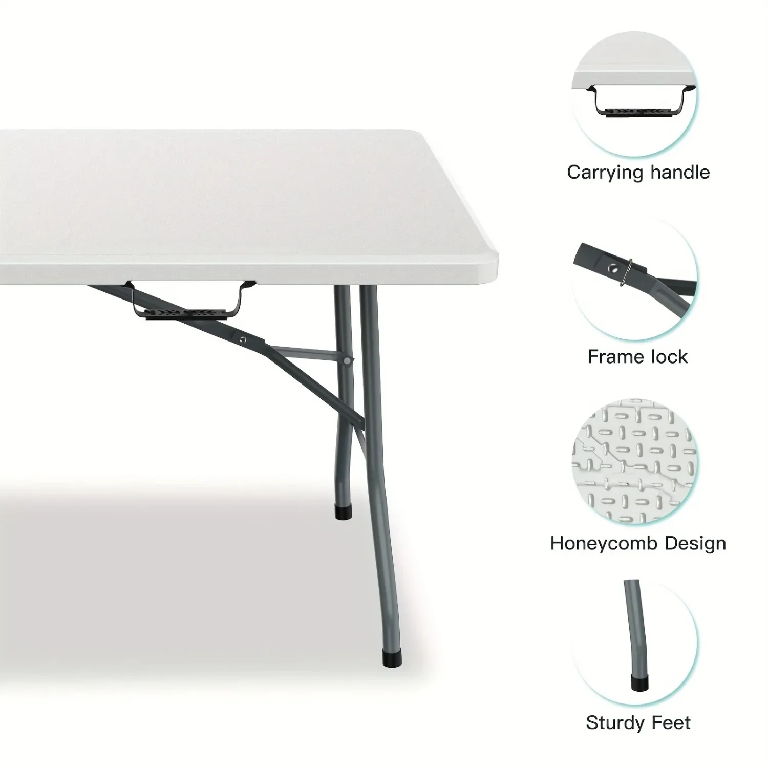 6FT Spacious Plastic Folding T - Kids Outdoor Dining Table recensie en prijs