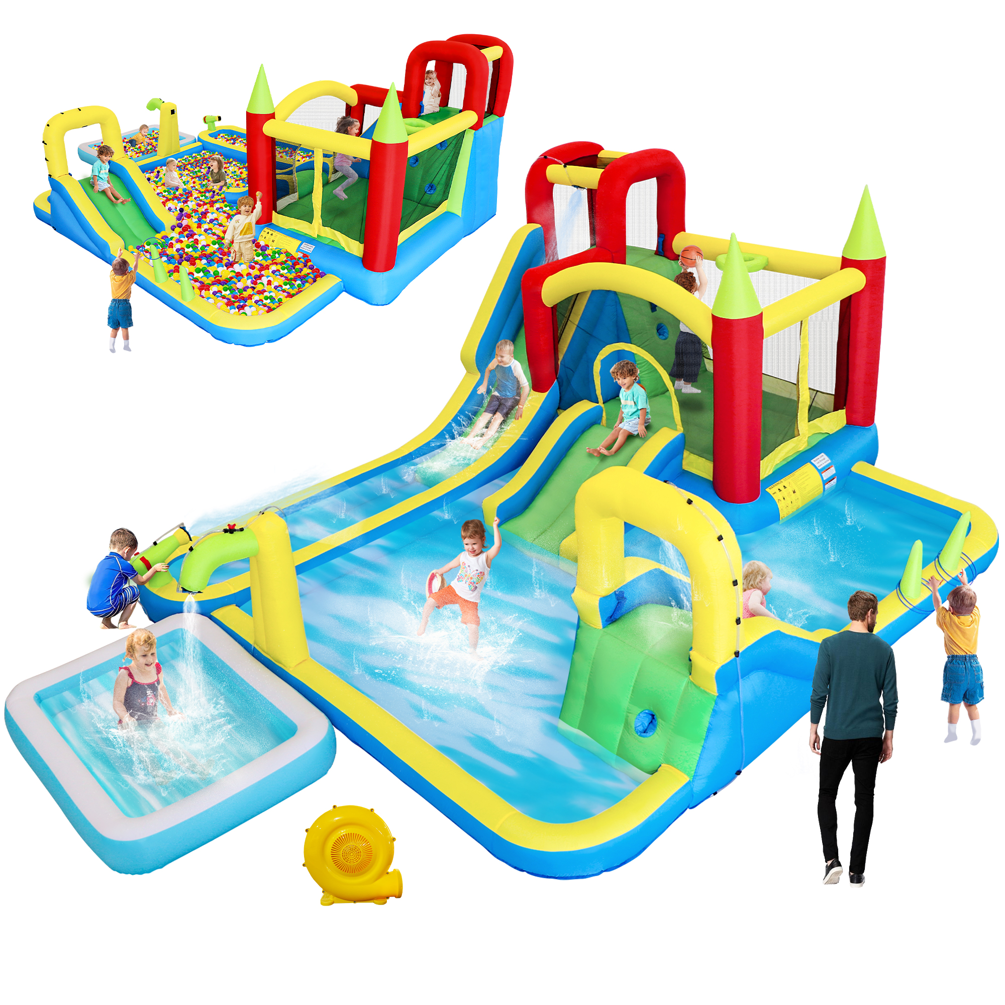 11-in-1 Inflatable Water Slide - Kids Outdoor Water Park recensie en prijs