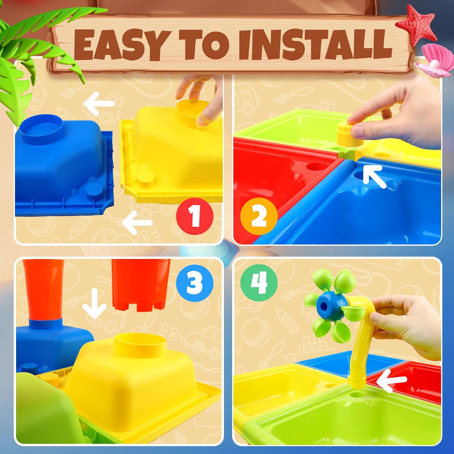 25 Pcs Summer Water Table for  - Kids Outdoor Sensory Table recensie en prijs