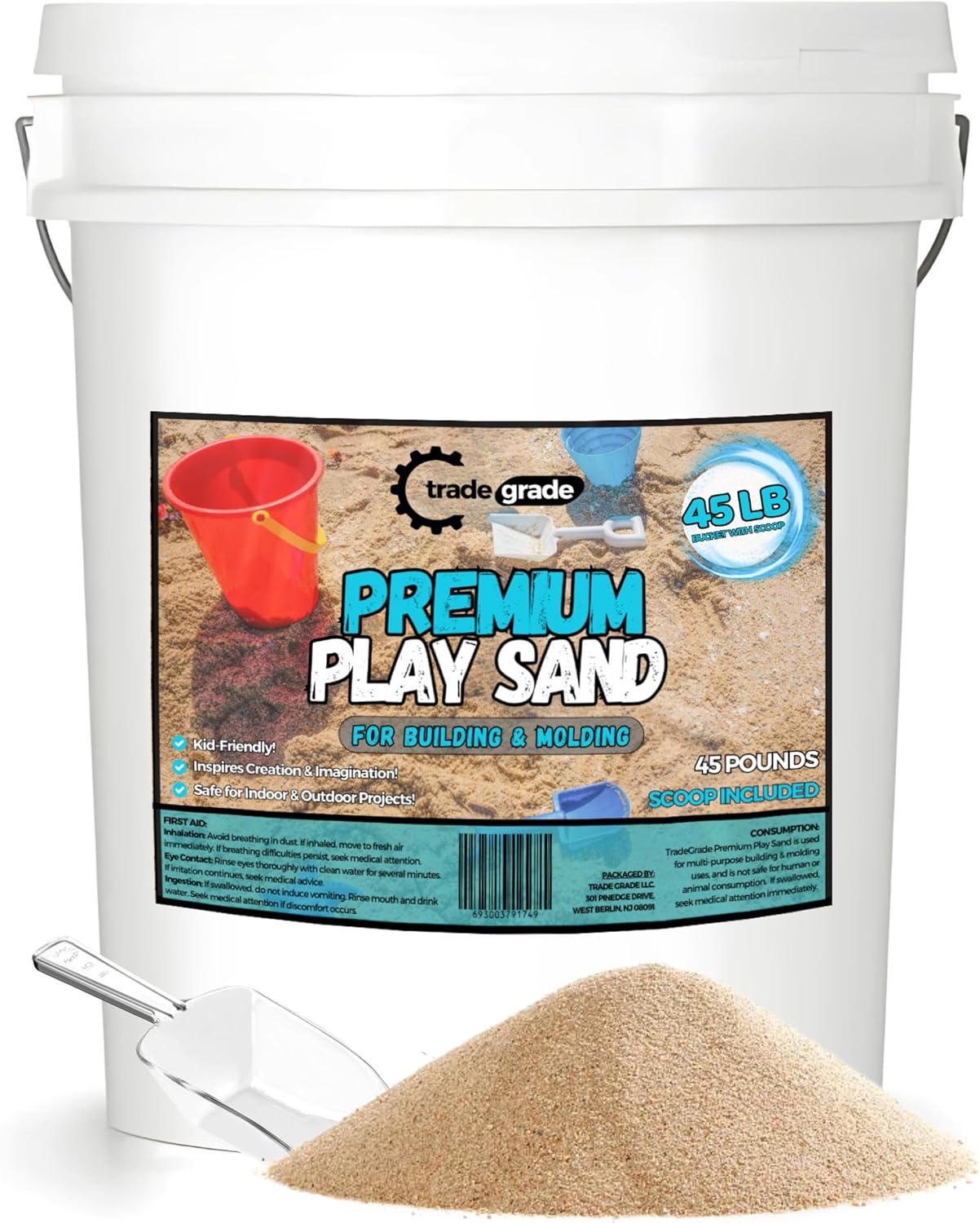 Premium Play Sand - 45 lb. Buc - Kids Outdoor Sensory Table recensie en prijs