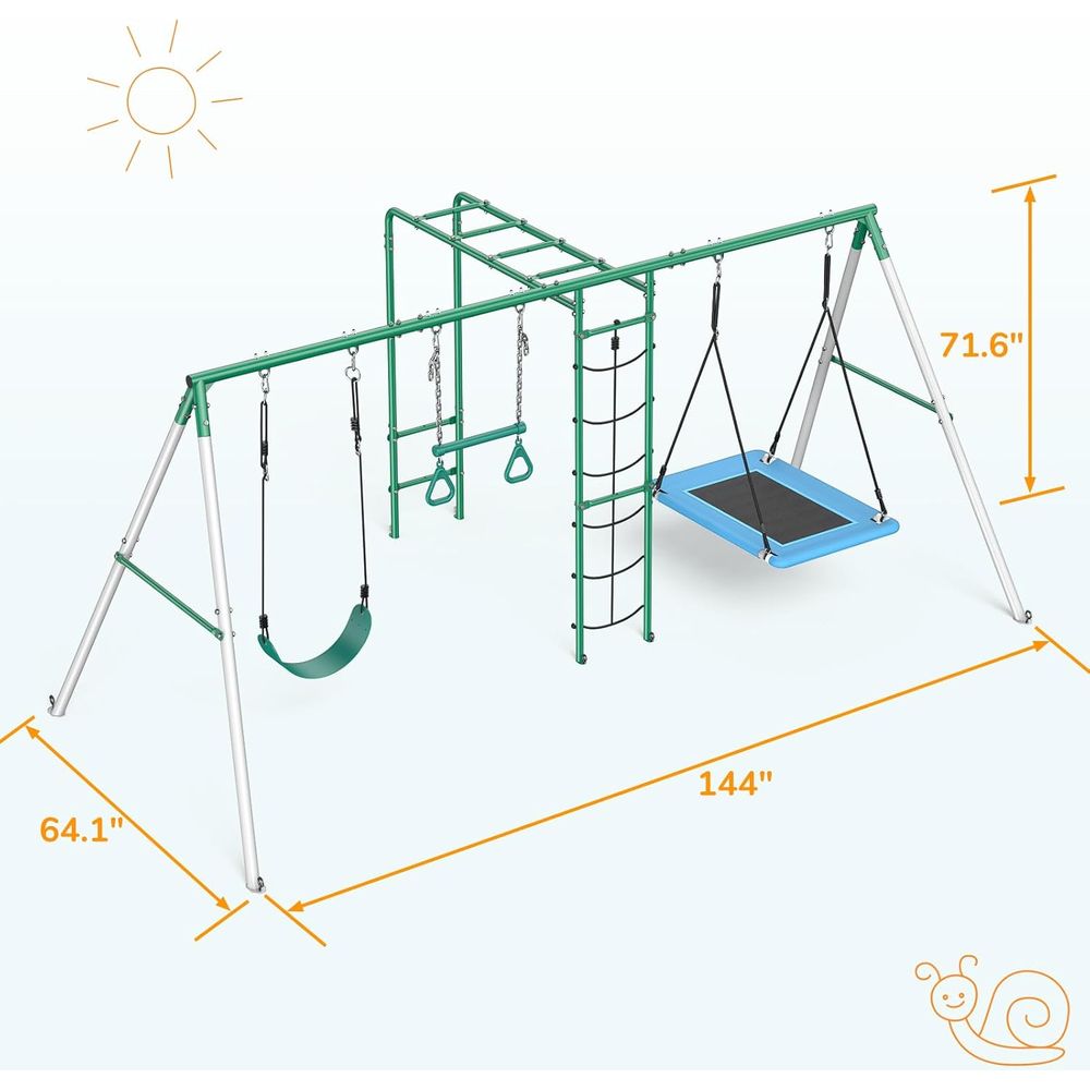 Swing Sets or Backyard with Mo - Kids Outdoor Monkey Bar Set recensie en prijs