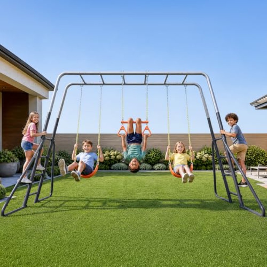 Backyard swing sets with monke - Kids Outdoor Monkey Bar Set recensie en prijs