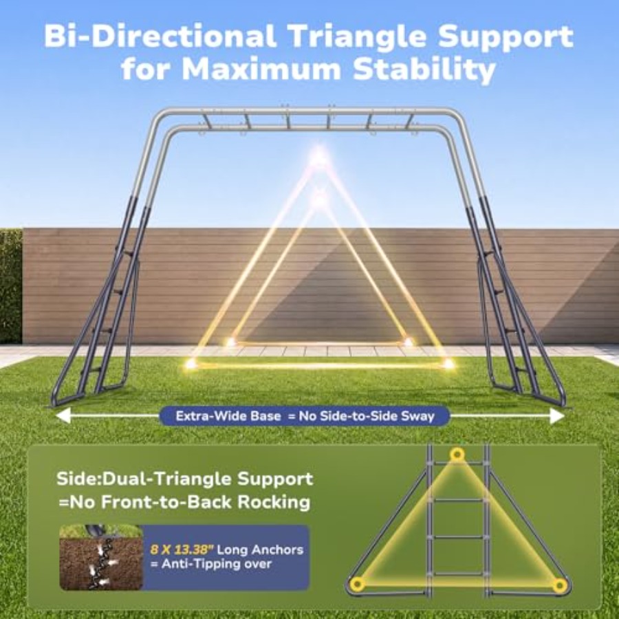 Backyard swing sets with monke - Kids Outdoor Monkey Bar Set recensie en prijs