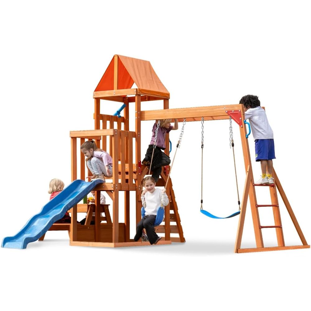 Dohin Playground Wooden Swing  - Kids Outdoor Monkey Bar Set recensie en prijs