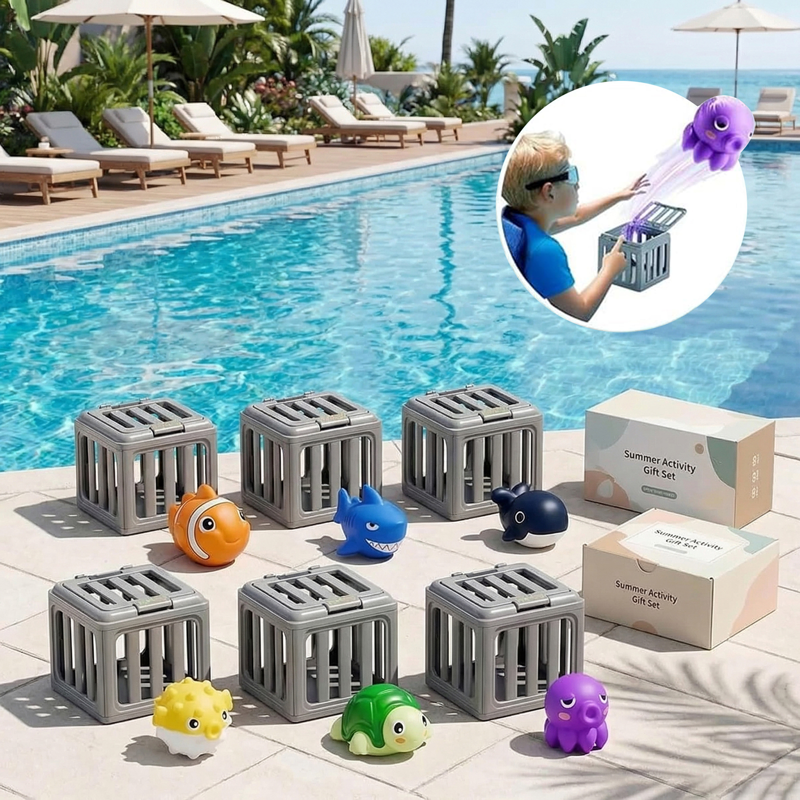 Kids Pool Diving Toys with Fis - Kids Outdoor Activity Set recensie en prijs
