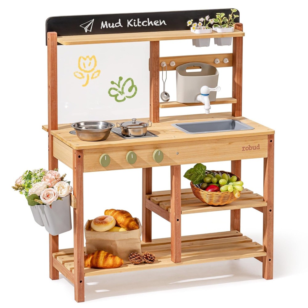 US Shipping Wooden Mud Kitchen - Kids Outdoor Kitchen Set recensie en prijs