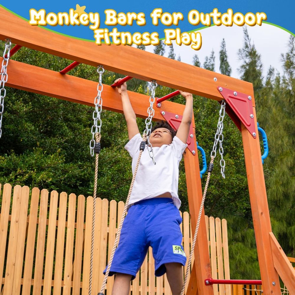 Dohin Playground CeWooden Swin - Kids Outdoor Monkey Bar Set recensie en prijs