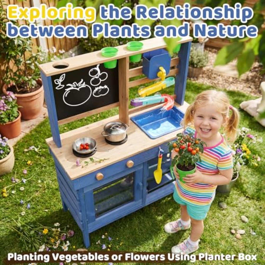 Outdoor mud kitchen for kids:  - Kids Outdoor Kitchen Set recensie en prijs