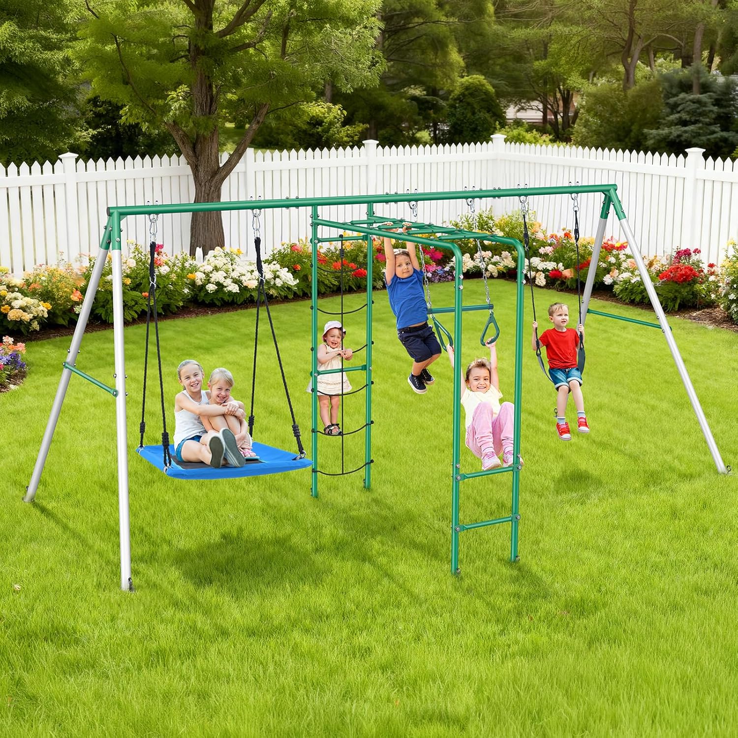 Swing Sets for Backyard with M - Kids Outdoor Monkey Bar Set recensie en prijs