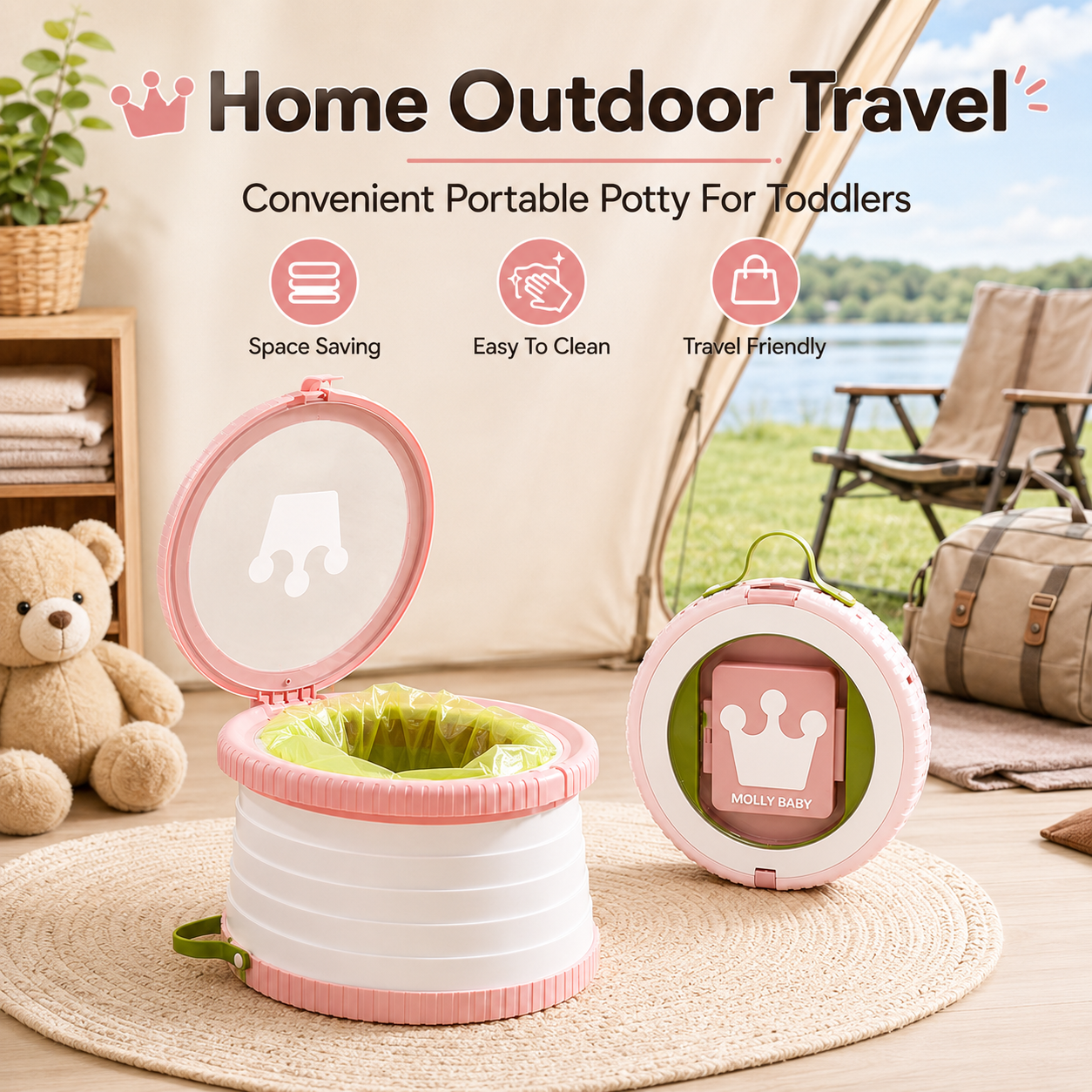 Portable Folding Travel Potty  - Kids Outdoor Urinal recensie en prijs