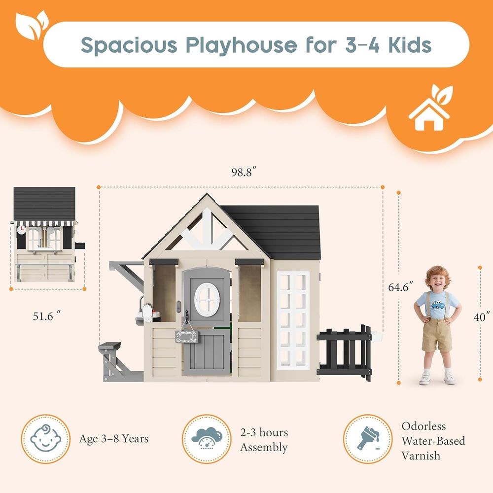 Albott Kids Outdoor Wooden Pla - Kids Outdoor Kitchen Set recensie en prijs