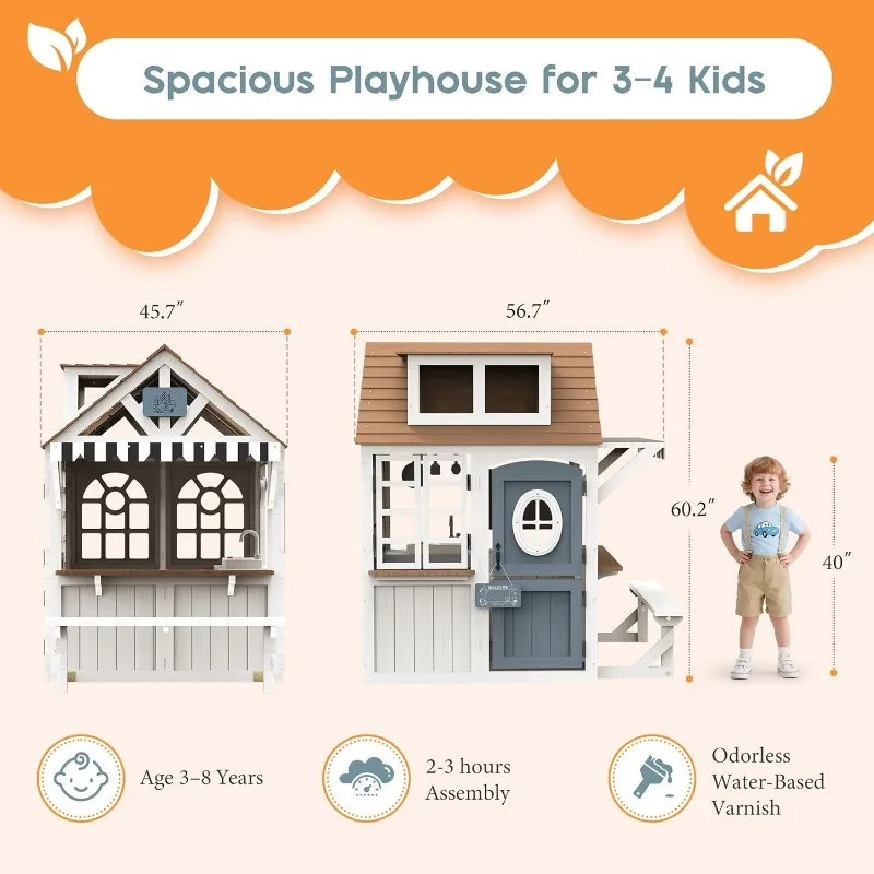 Albott Kids Outdoor Wooden Pla - Kids Outdoor Kitchen Set recensie en prijs
