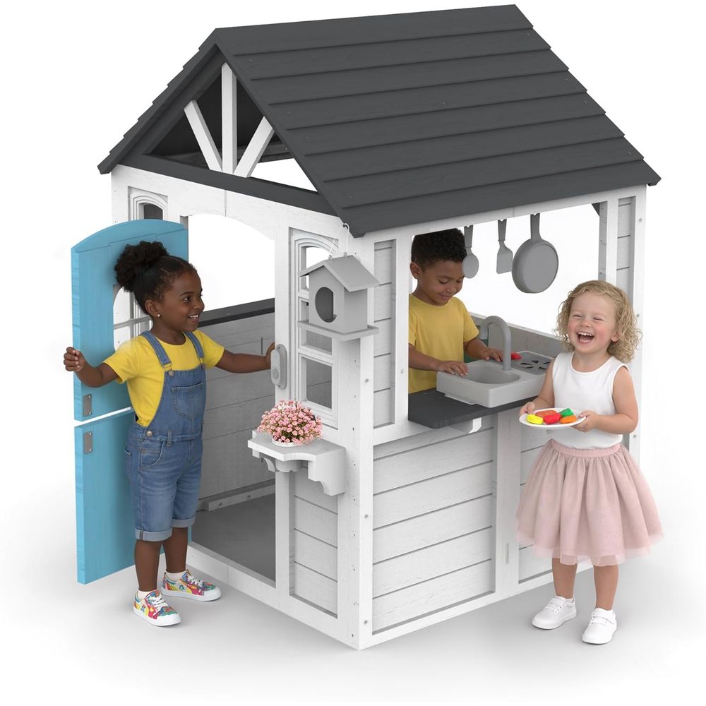 White Cedar Kids Playhouse: In - Kids Outdoor Kitchen Set recensie en prijs