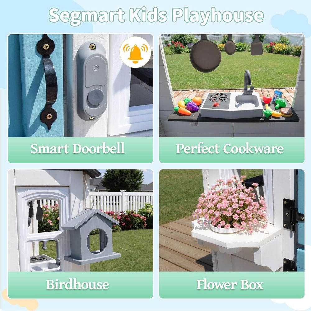 White Cedar Kids Playhouse: In - Kids Outdoor Kitchen Set recensie en prijs