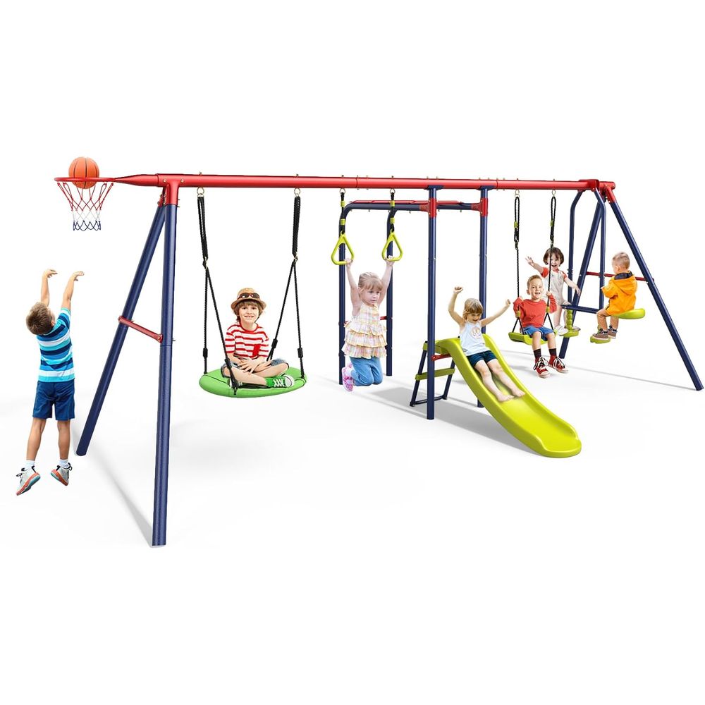 Swing Sets or Backyard, 7 in 1 - Kids Outdoor Monkey Bar Set recensie en prijs