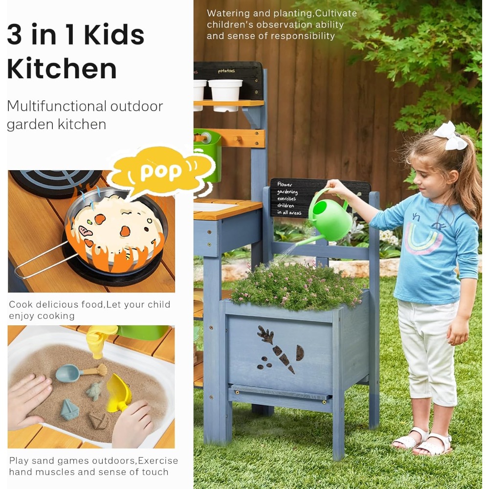 US Shipping Mud Kitchen for Ki - Kids Outdoor Kitchen Set recensie en prijs