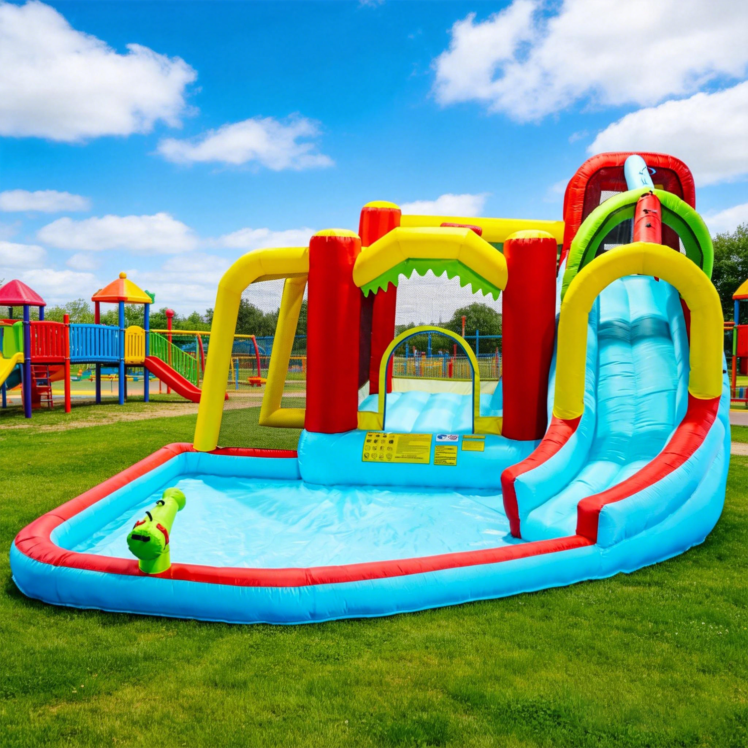 7in1 Inflatable Water Slide Pa - Kids Outdoor Water Park recensie en prijs