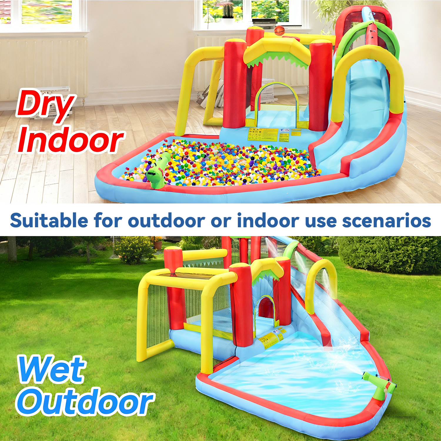 7in1 Inflatable Water Slide Pa - Kids Outdoor Water Park recensie en prijs