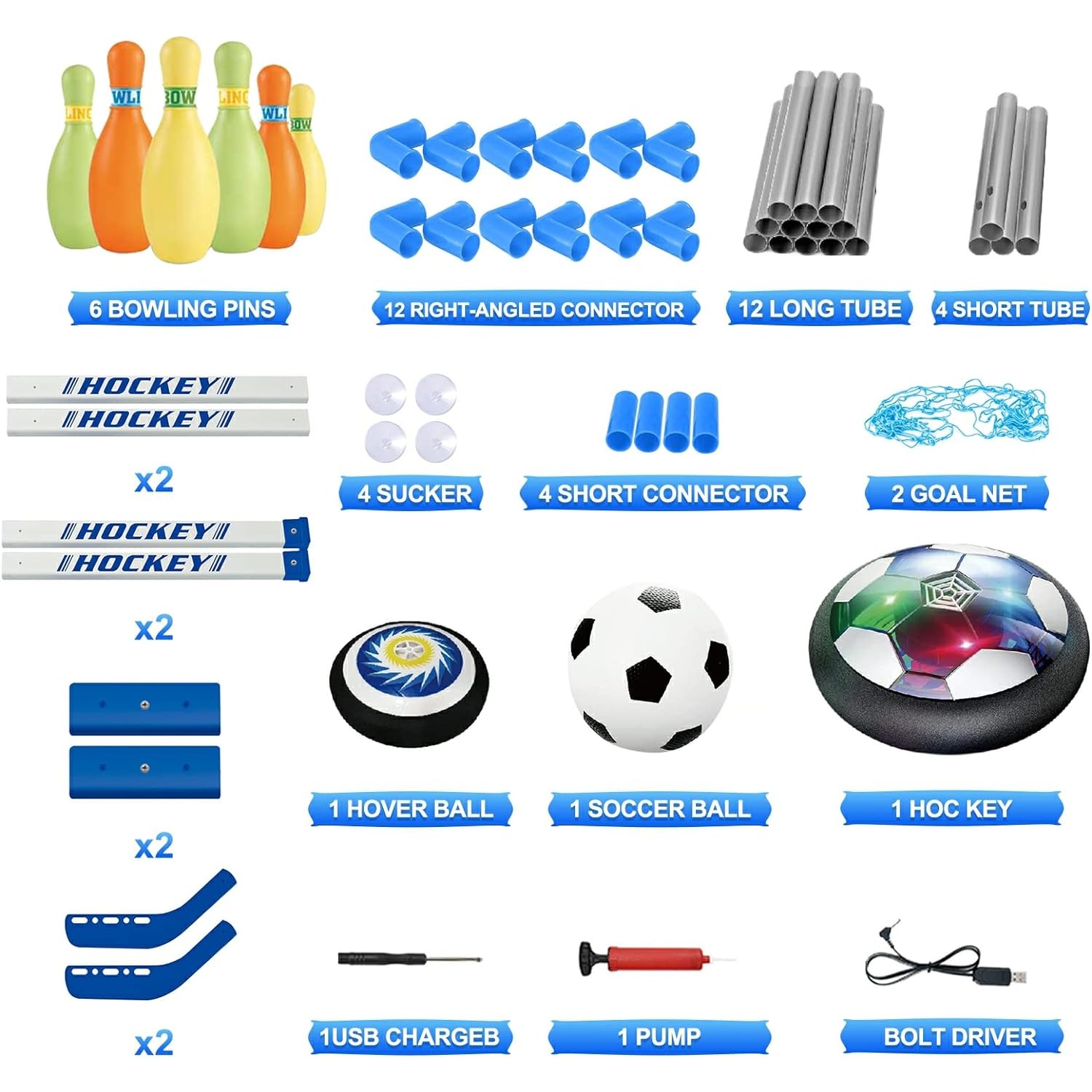 3-in-1 Hover Soccer Ball Hocke - Kids Outdoor Hockey Set recensie en prijs