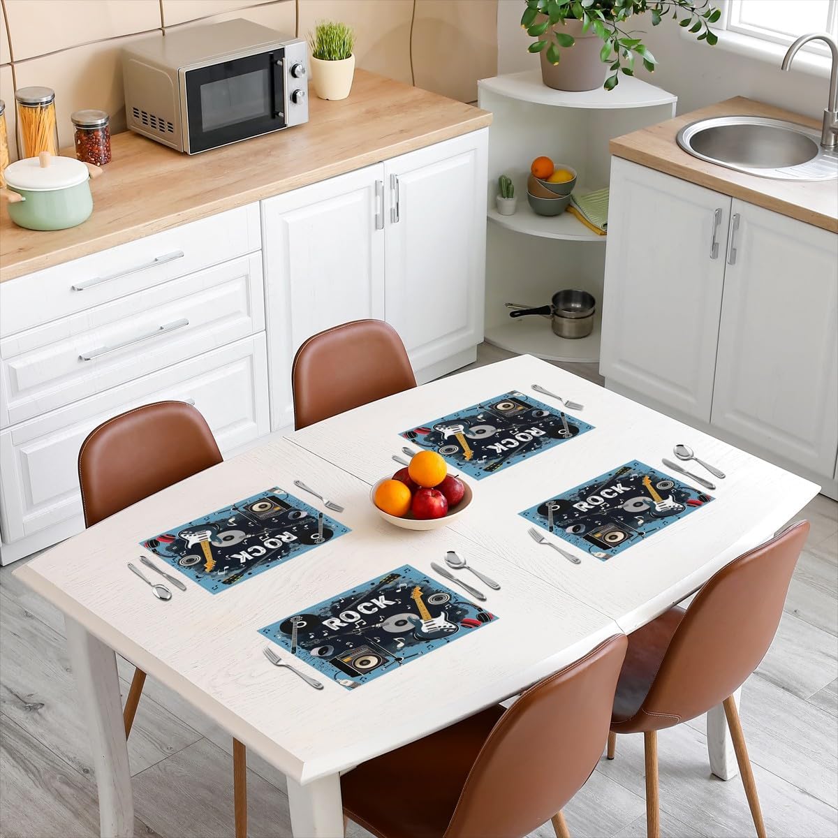 Rock Music Placemats Set of 4  - Kids Outdoor Dining Table recensie en prijs