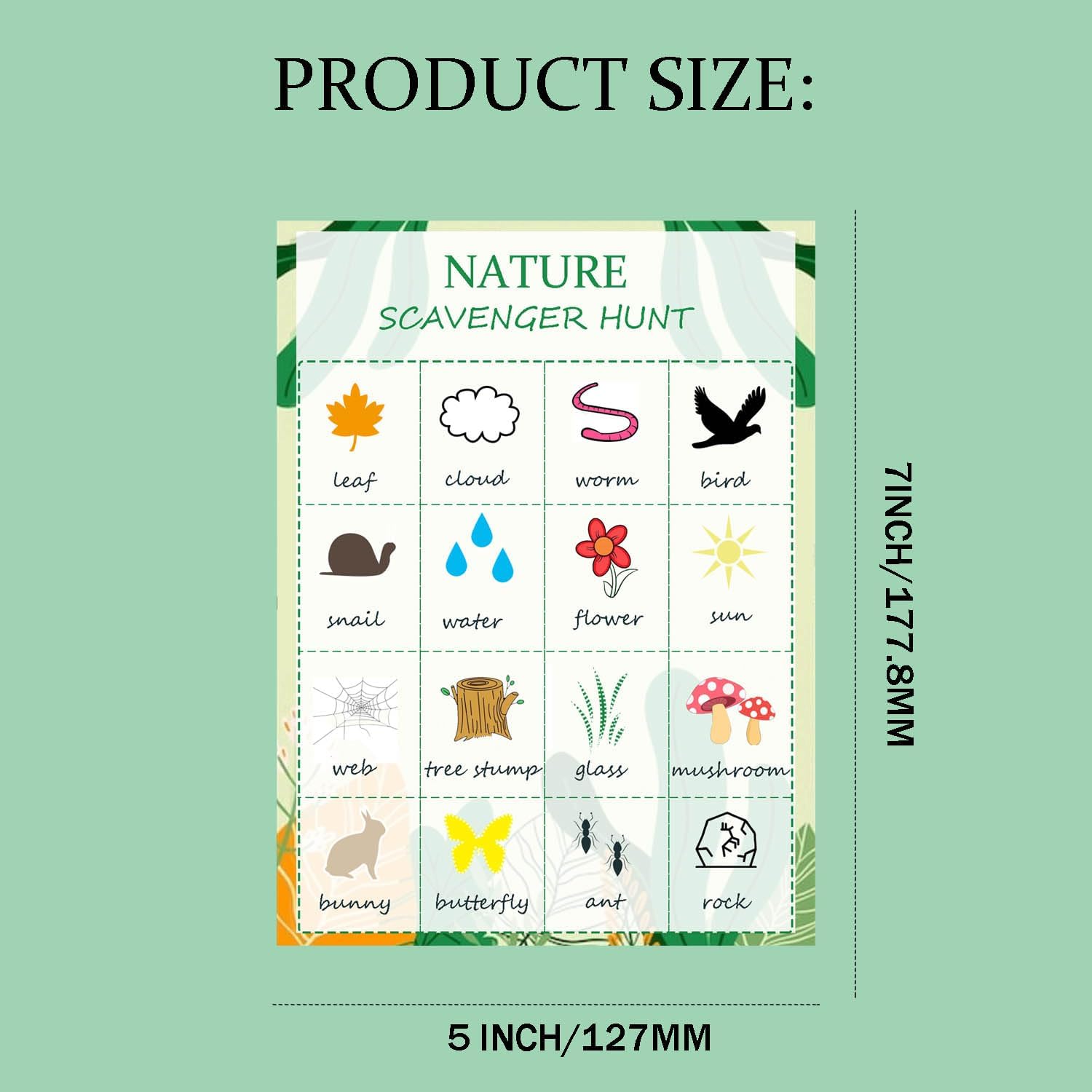 Nature Scavenger Hunt Cards Na - Kids Outdoor Scavenger Hunt recensie en prijs