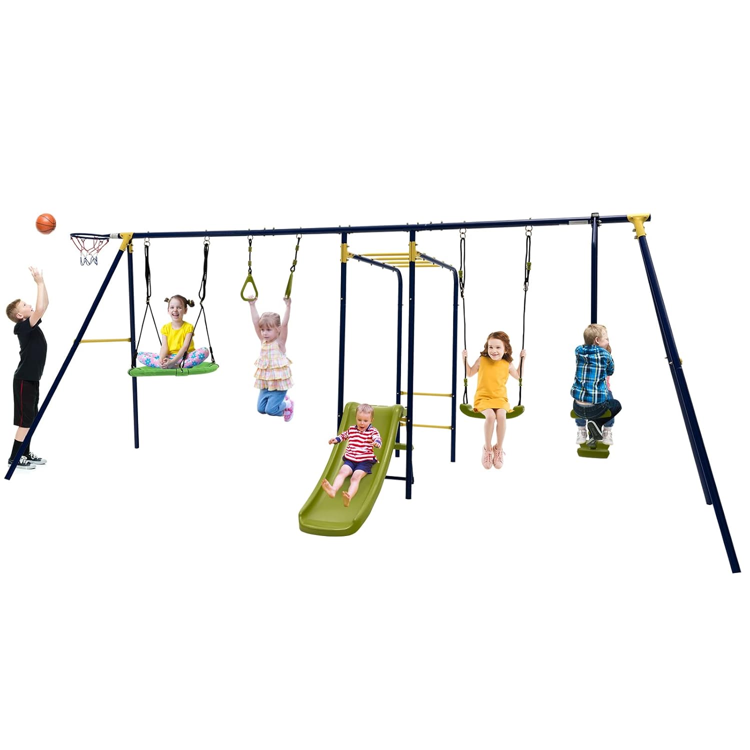 660lbs 7-in-1 Heavy Duty Kids  - Kids Outdoor Monkey Bar Set recensie en prijs