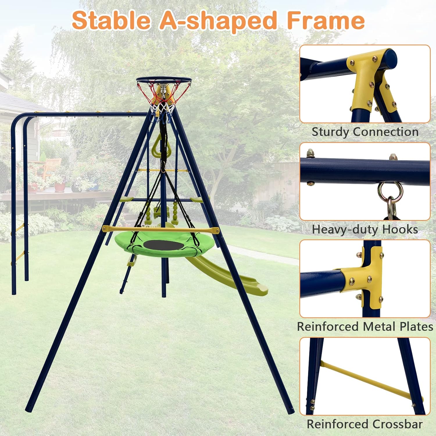 660lbs 7-in-1 Heavy Duty Kids  - Kids Outdoor Monkey Bar Set recensie en prijs