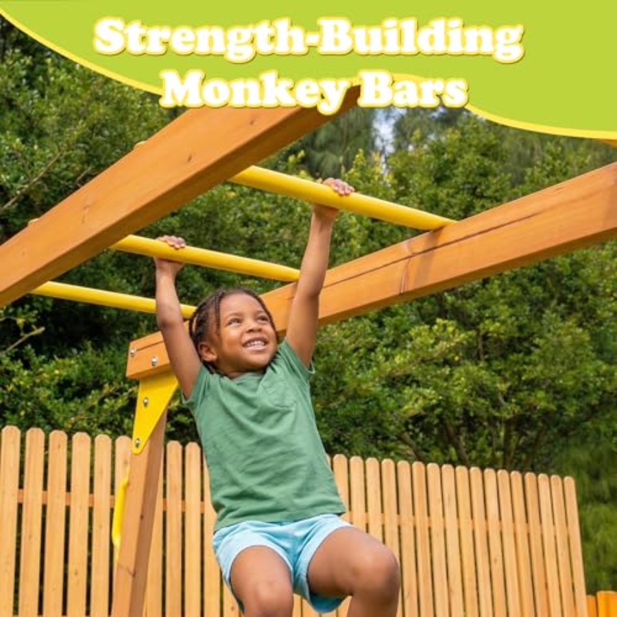 Backyard playground set with m - Kids Outdoor Monkey Bar Set recensie en prijs