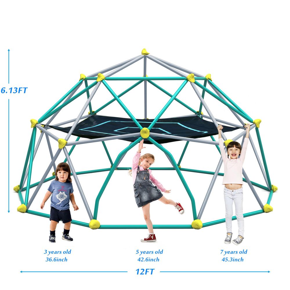 12FT Climbing Dome with Hammoc - Kids Outdoor Climbing Dome recensie en prijs