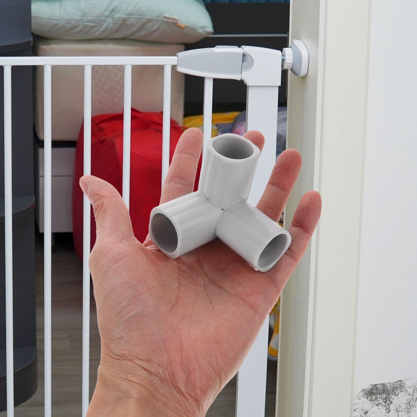 4pcs T-Shaped Steel Pipe Conne - Kids Outdoor Fence recensie en prijs