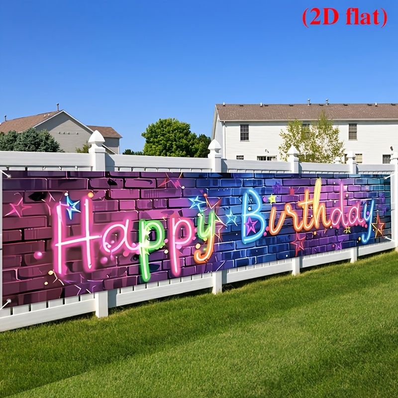 VIKAMA Neon Happy Birthday Ban - Kids Outdoor Fence recensie en prijs